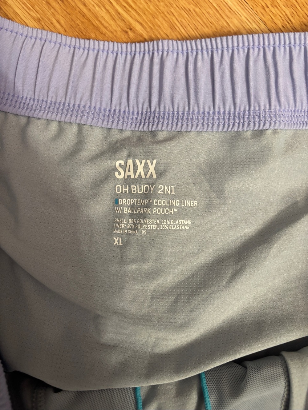 NWT SAXX Men's Light Purple Swim Shorts - Picture 3 of 4